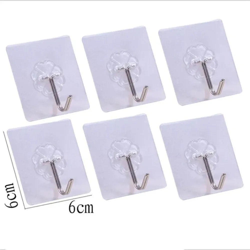 15-PieceSelf-Adhesive Wall Hooks, Set Of Strong Adhesive Hooks, Waterproof Hooks, Seamless Bathroom Toilet Wall Storage Hooks,