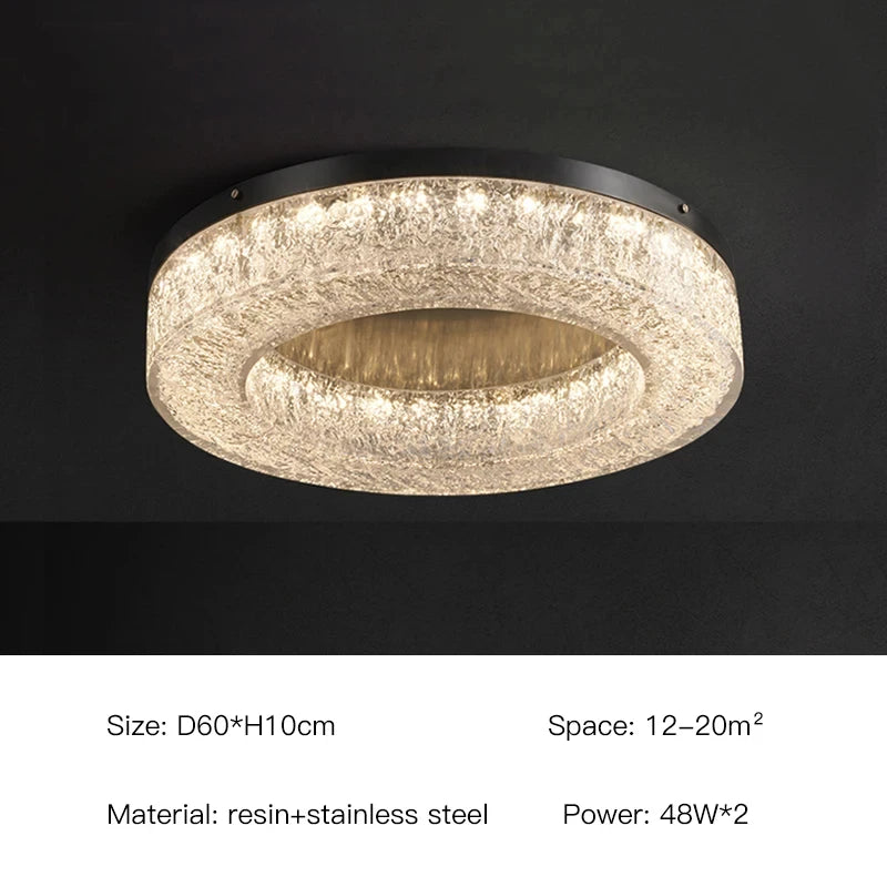Modern Led Hanging Crystal Chandelier Hotel Restaurant K9 Lamp Living Room Home Lighting Home Appliance Decoration Lampshade