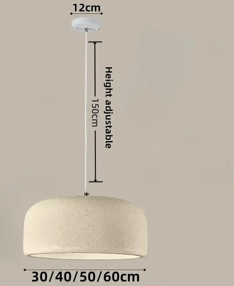 Wabi Sabi Nordic Loft Pendant Lamp E27 LED Minimalist Cord Design for Bar Restaurant Home Lighting Fixture