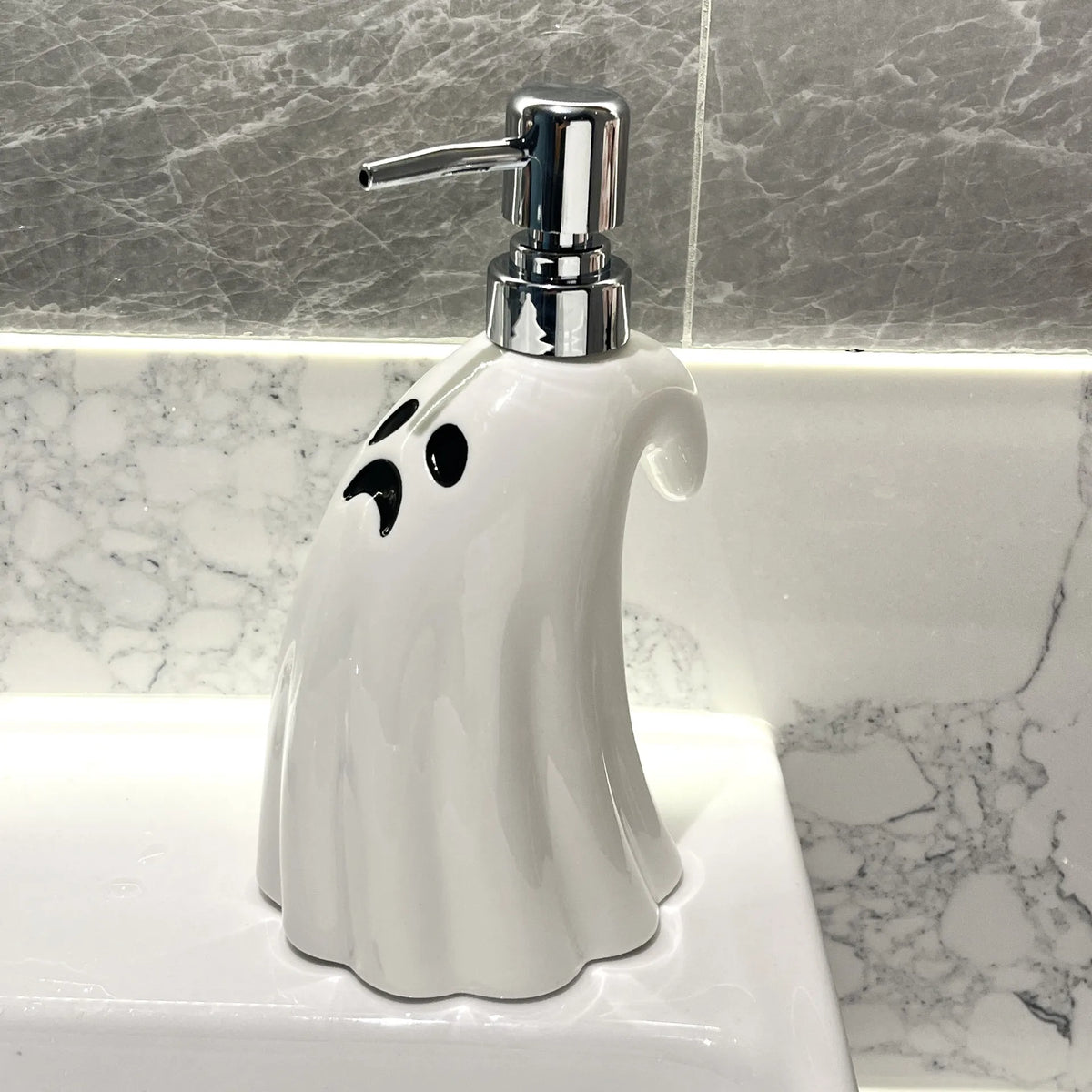 Ceramic Soap Dispenser Hand Sanitizer Bottle Lotion Pump Dispenser For Creative Halloween Bathroom Decor Hotel Large-Capacity 