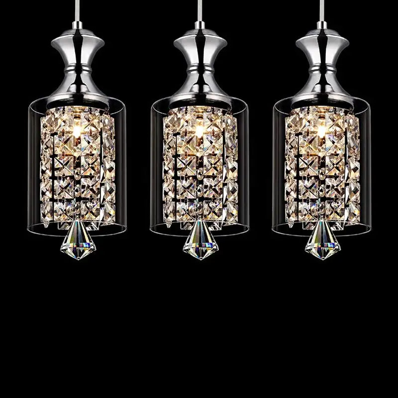 Modern Luxury Crystal Led Pendant Light Living Room Dining Room Kitchen Glass Design Hanging Lamp Decor Home Lighting Fixture