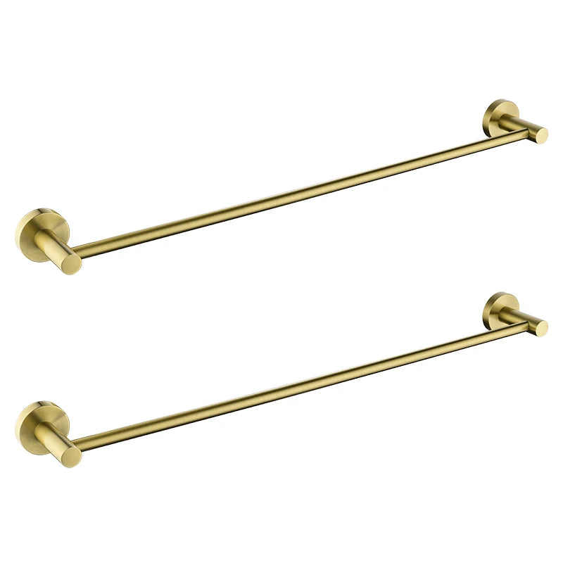 Brushed Gold Towel Bar Rack 304 Stainless Steel Hand Towel Shelf Hanger Holder for Bathroom Decor Wall Mount Bathroom Accessory