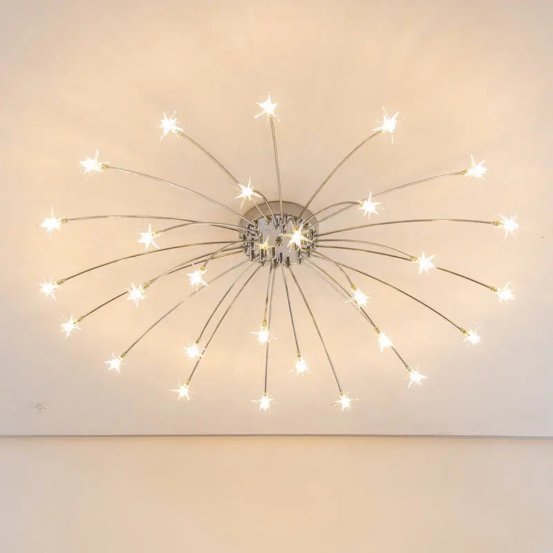 Modern Chandeliers For Living Room Led Lamp Nordic Design Light Fixtures Bedroom Kitchen Foyer Decor Home Lighting Chrome Metal