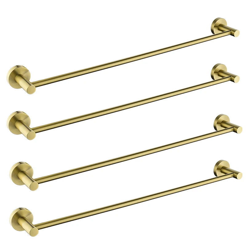 Brushed Gold Towel Bar Rack 304 Stainless Steel Hand Towel Shelf Hanger Holder for Bathroom Decor Wall Mount Bathroom Accessory