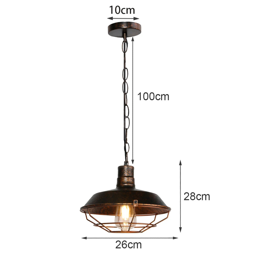 Vintage Pendant Light Retro Loft Chandelier Pendant Lamp E27 Industrial Hanging Lights LED Edison Home Lighting for Living Room
