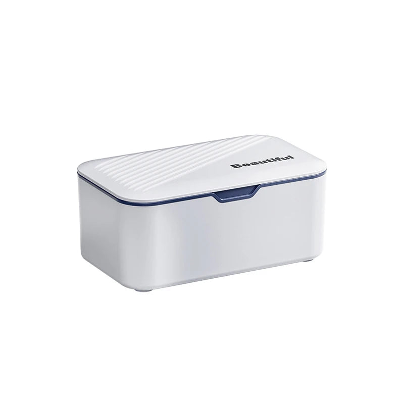 Multi-Functional Tissue Storage Box with Secure Seal Cover Wet Wipe Holder with Dust-Proof Lid Storage Bin for Home Organization