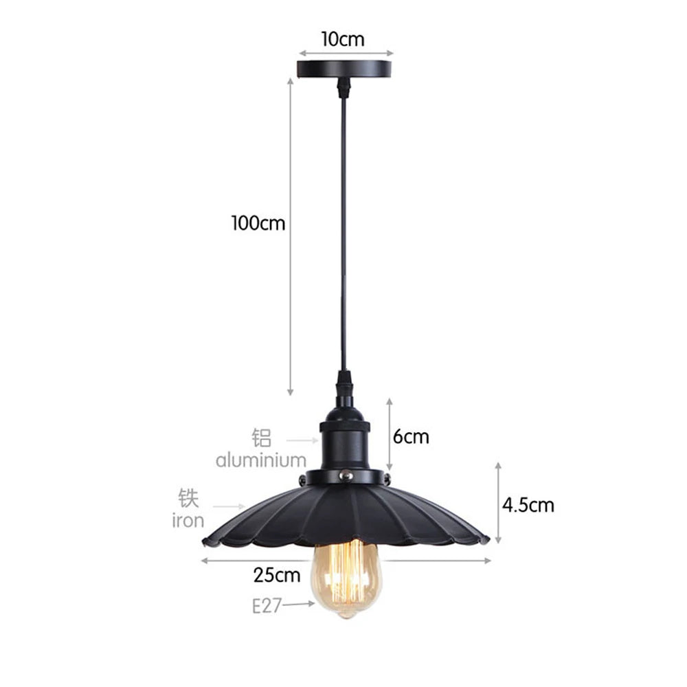 Vintage Pendant Light Retro Loft Chandelier Pendant Lamp E27 Industrial Hanging Lights LED Edison Home Lighting for Living Room