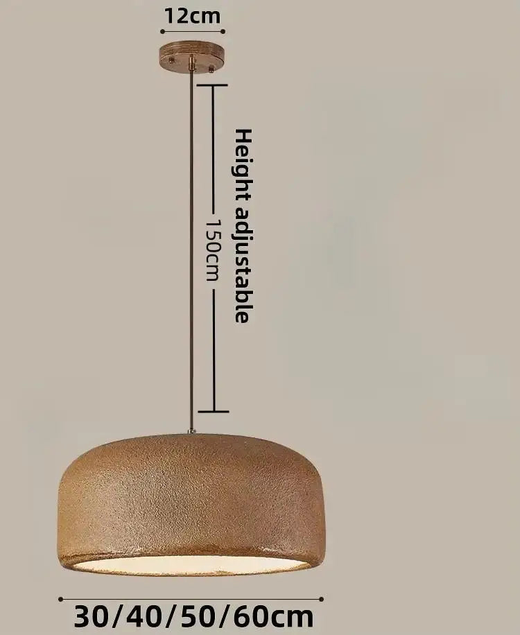 Wabi Sabi Nordic Loft Pendant Lamp E27 LED Minimalist Cord Design for Bar Restaurant Home Lighting Fixture