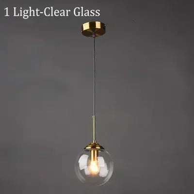 Modern Art Glass Ball LED Chandelier Kitchen Dining Room Bedhead Wall Store Interior Chandelier Home Lighting Decoration