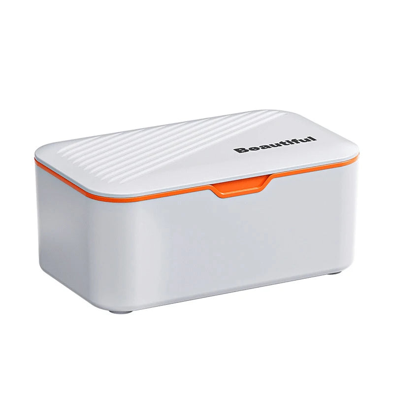 Multi-Functional Tissue Storage Box with Secure Seal Cover Wet Wipe Holder with Dust-Proof Lid Storage Bin for Home Organization