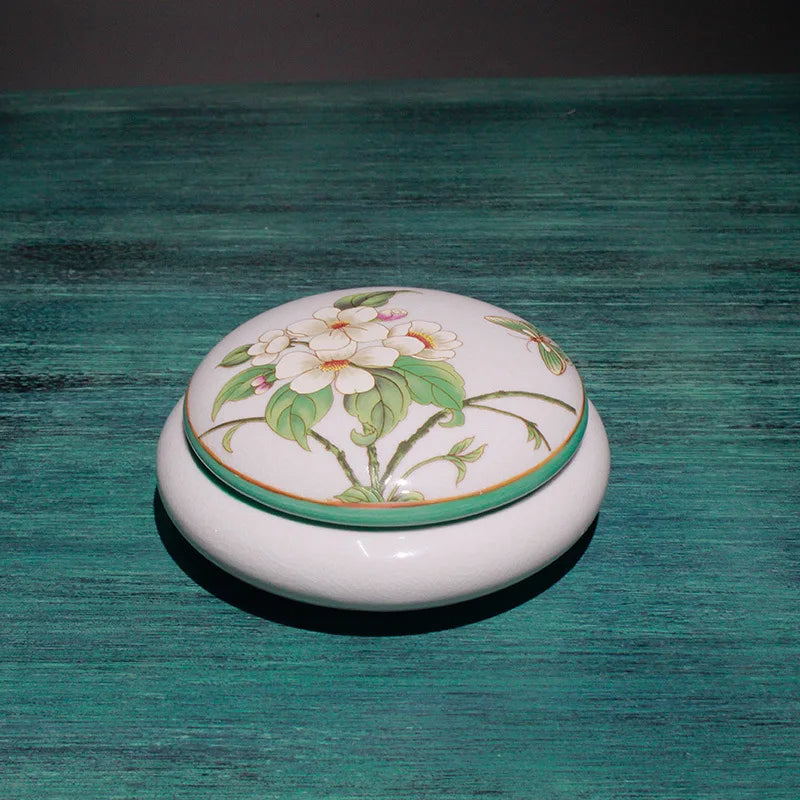Flowers Ceramic Toothbrush Holder Storage Divided Bottle Bathroom Accessories Floral Mouthwash Cup Lotion Bottle Bathroom Decor