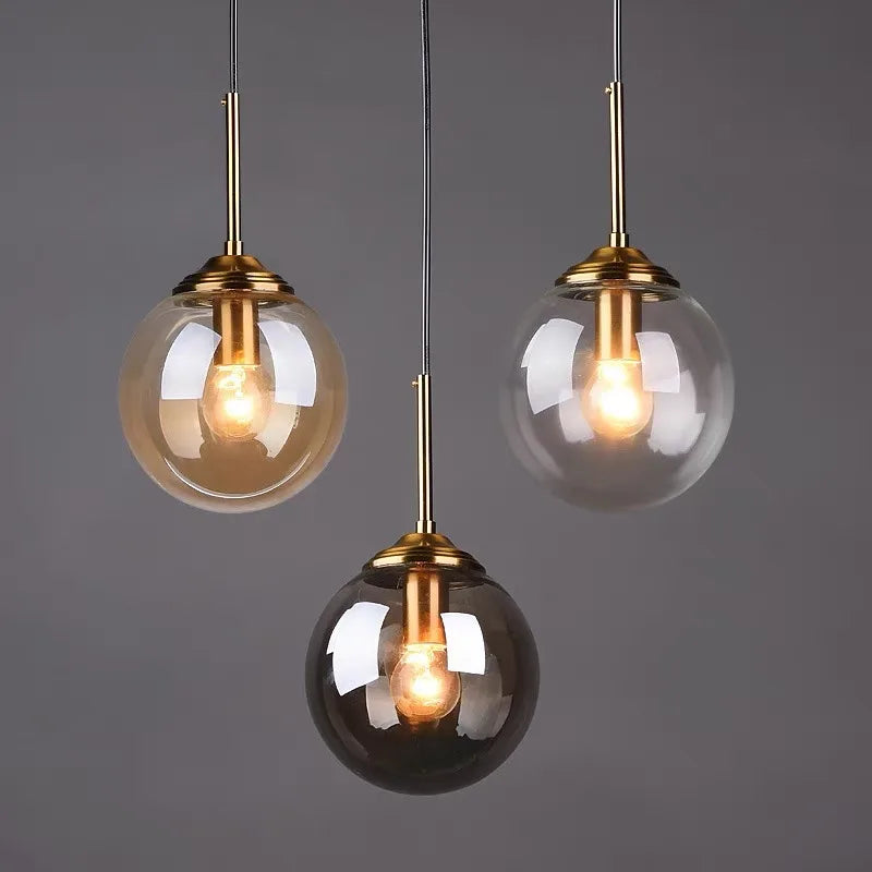 Modern Art Glass Ball LED Chandelier Kitchen Dining Room Bedhead Wall Store Interior Chandelier Home Lighting Decoration
