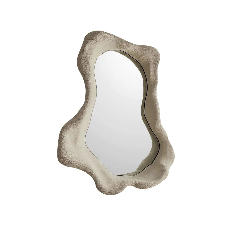 Modern Bathroom Decor Decorative Mirror Nordic Irregular Light Luxury Wall-mounted Art Makeup Mirror Creative Bathroom Mirror
