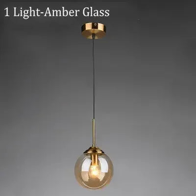 Modern Art Glass Ball LED Chandelier Kitchen Dining Room Bedhead Wall Store Interior Chandelier Home Lighting Decoration