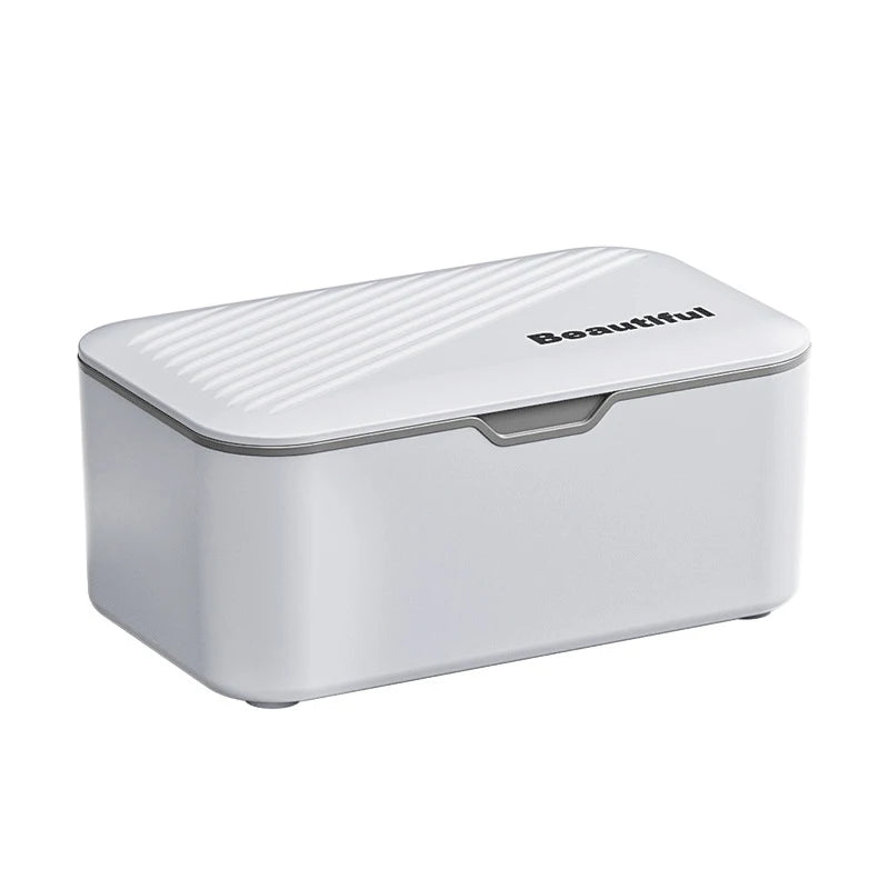 Multi-Functional Tissue Storage Box with Secure Seal Cover Wet Wipe Holder with Dust-Proof Lid Storage Bin for Home Organization