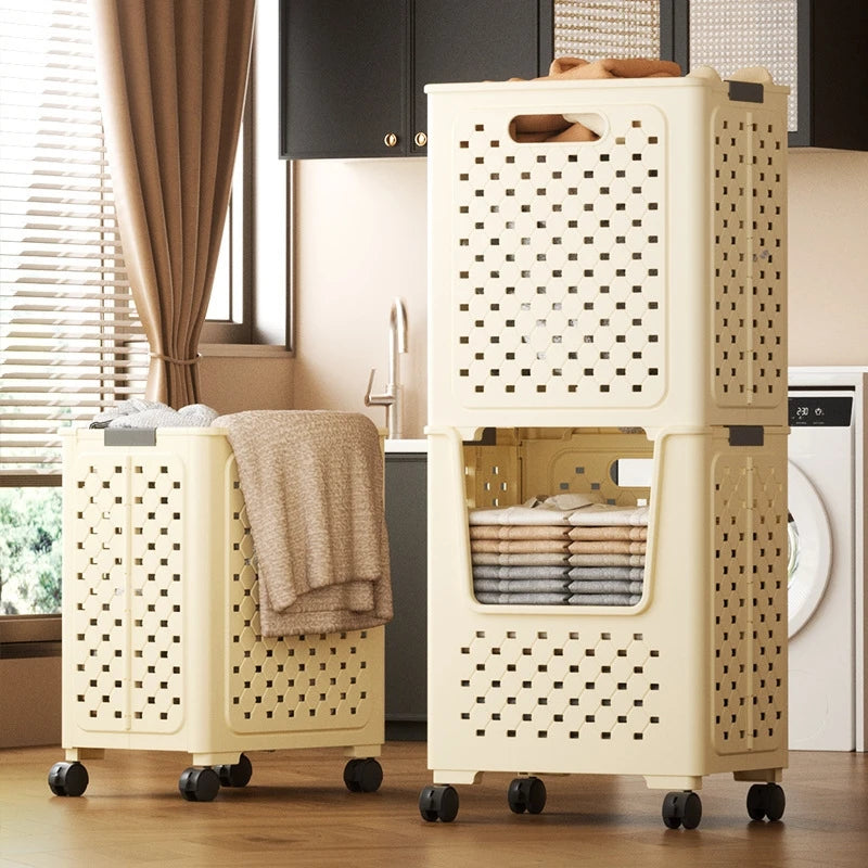 Foldable Laundry Basket Hamper Large Capacity Clothes Storage Organizer With Handles For Bathroom Bedroom Home Organization