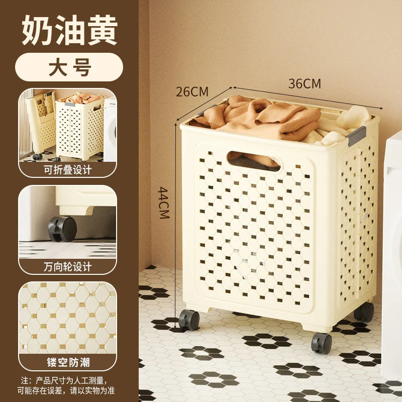 Foldable Laundry Basket Hamper Large Capacity Clothes Storage Organizer With Handles For Bathroom Bedroom Home Organization