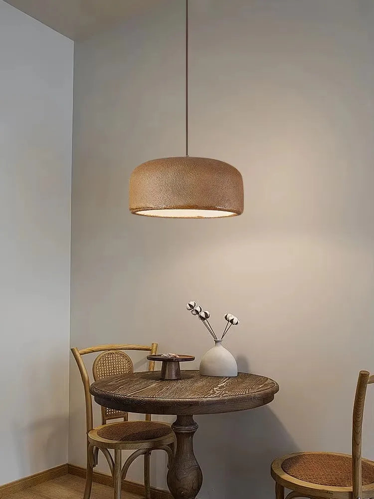 Wabi Sabi Nordic Loft Pendant Lamp E27 LED Minimalist Cord Design for Bar Restaurant Home Lighting Fixture