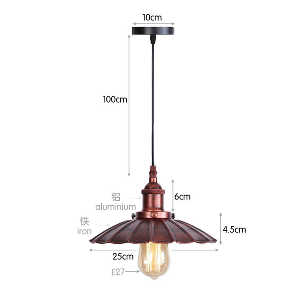 Vintage Pendant Light Retro Loft Chandelier Pendant Lamp E27 Industrial Hanging Lights LED Edison Home Lighting for Living Room