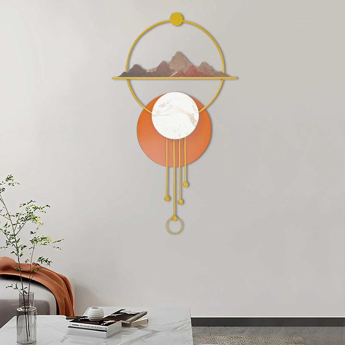 Metal Wall Art Decor Abstract Iron Wall Hanging Home Decorative Wall Plaque for Living Room Bedroom Kitchen