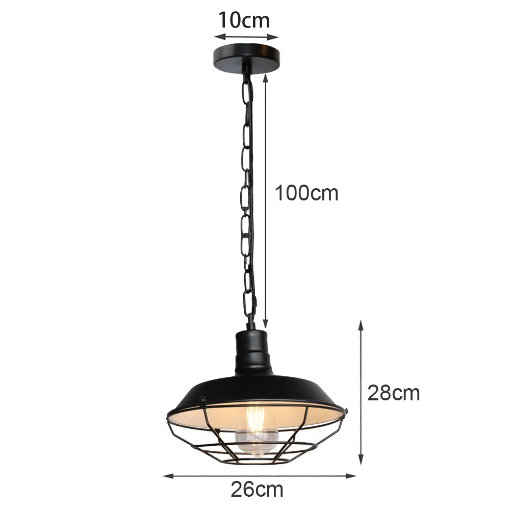 Vintage Pendant Light Retro Loft Chandelier Pendant Lamp E27 Industrial Hanging Lights LED Edison Home Lighting for Living Room