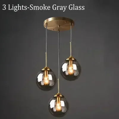 Modern Art Glass Ball LED Chandelier Kitchen Dining Room Bedhead Wall Store Interior Chandelier Home Lighting Decoration