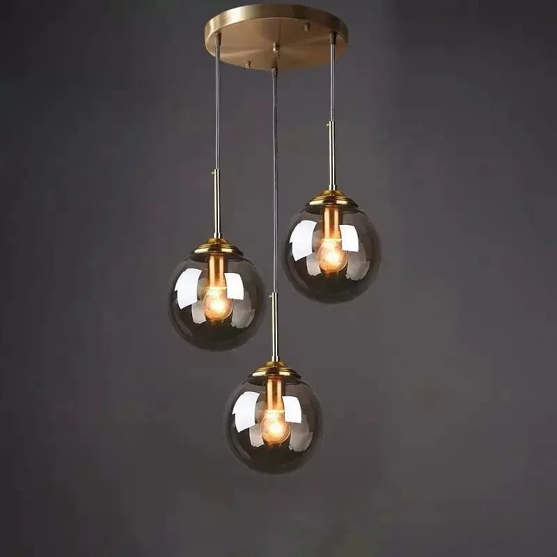 Modern Art Glass Ball LED Chandelier Kitchen Dining Room Bedhead Wall Store Interior Chandelier Home Lighting Decoration