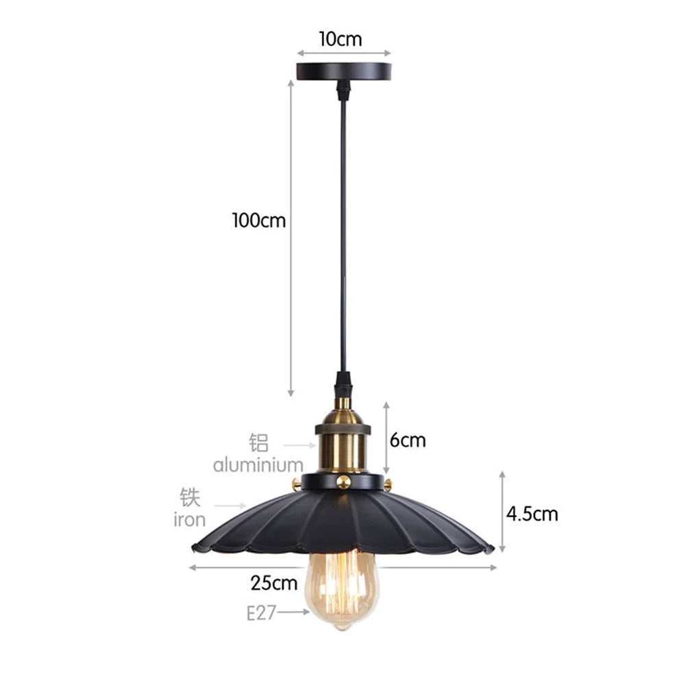 Vintage Pendant Light Retro Loft Chandelier Pendant Lamp E27 Industrial Hanging Lights LED Edison Home Lighting for Living Room