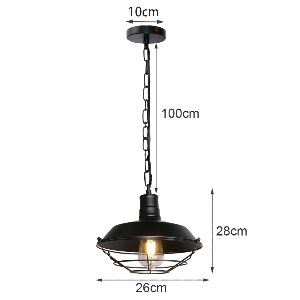 Vintage Pendant Light Retro Loft Chandelier Pendant Lamp E27 Industrial Hanging Lights LED Edison Home Lighting for Living Room