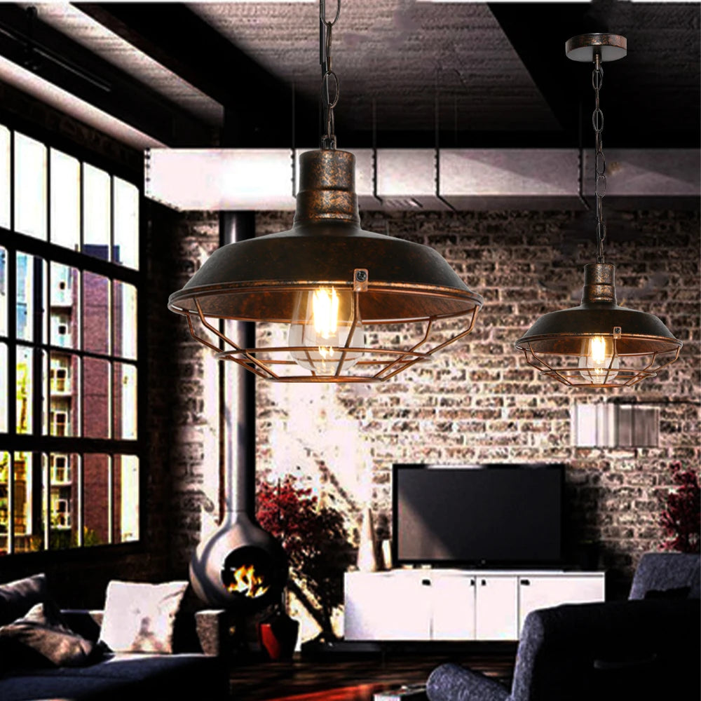 Vintage Pendant Light Retro Loft Chandelier Pendant Lamp E27 Industrial Hanging Lights LED Edison Home Lighting for Living Room