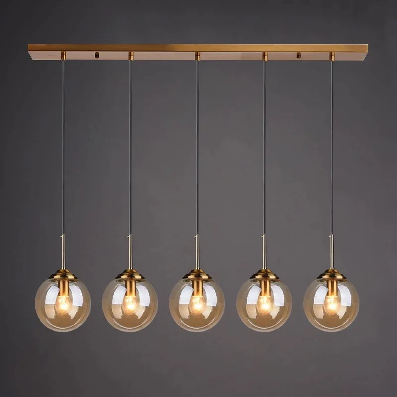 Modern Art Glass Ball LED Chandelier Kitchen Dining Room Bedhead Wall Store Interior Chandelier Home Lighting Decoration
