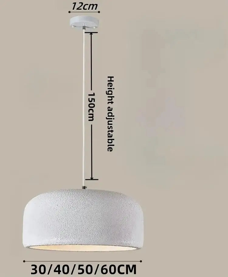 Wabi Sabi Nordic Loft Pendant Lamp E27 LED Minimalist Cord Design for Bar Restaurant Home Lighting Fixture