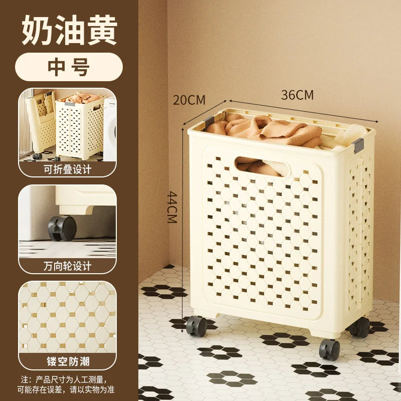 Foldable Laundry Basket Hamper Large Capacity Clothes Storage Organizer With Handles For Bathroom Bedroom Home Organization
